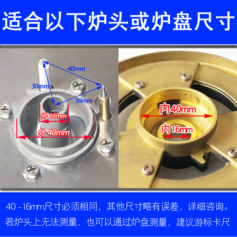 125型40火盖适合帅丰V5-3集成灶燃气灶具铜火盖配件直旋火分火器-图0