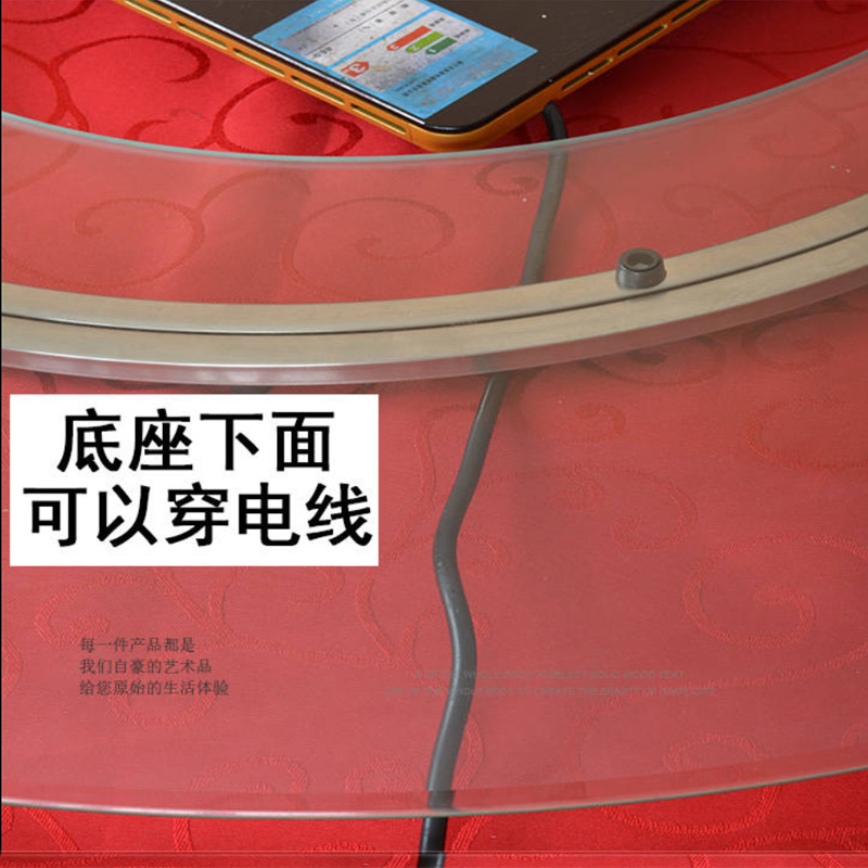 餐桌火锅转盘钢化玻璃圆桌转盘家用桌子玻璃转盘台面挖孔空心转盘