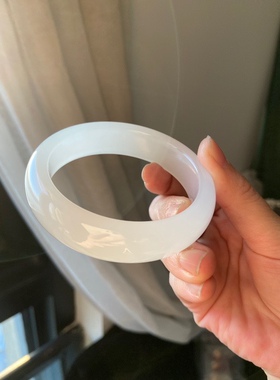 天然玉髓手镯 简约时尚百搭宽版镯子 送婆婆送妈妈