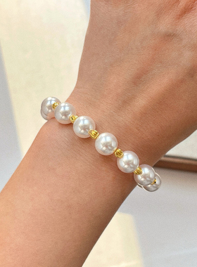 国风复古高光人造水晶珍珠手链手串