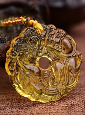 吞财貔貅时来运转平安扣碧绿色玉石吊坠聚财走大运毛衣链长款项链