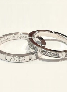 可瑞兹CNC精工S925银厚镀金猎豹戒指镶钻签名男女情侣对戒指高奢