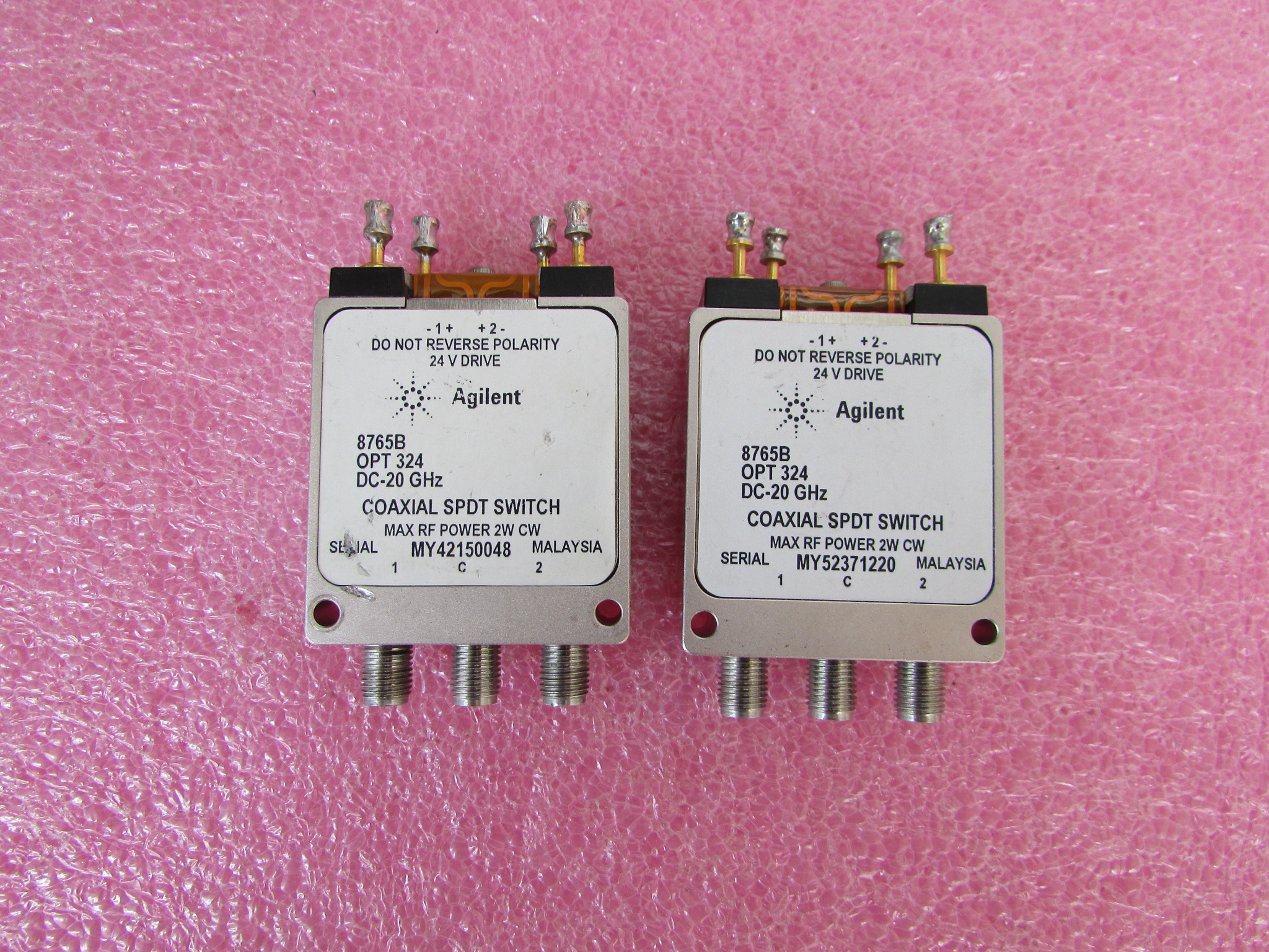 8765B Agilent DC-20GHz SPDT SMA 24V 射频单刀双掷同轴开关 - 图3