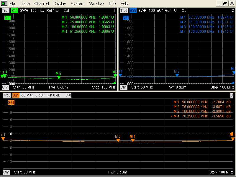 SHWPD-0510-90S 50-100MHz SMA 一分二 射频 90度 功率功分器 - 图3