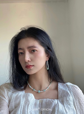 天然白母贝东陵玉Luer通体纯银