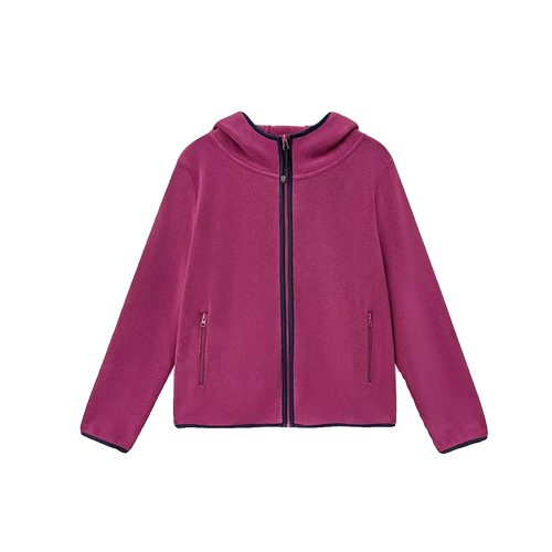 秋冬连帽抓绒衣女士加厚防风保暖摇粒绒外套徒步运动休闲开衫卫衣 - 图3