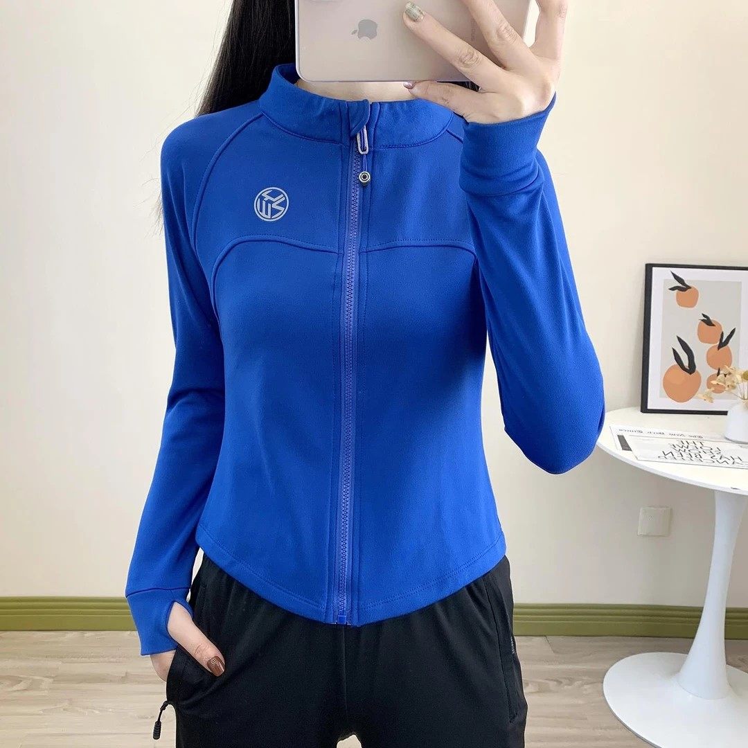 秋冬季薄绒外套健身衣女修身套指开衫保暖运动上衣舞蹈跑步瑜伽服,淘宝优惠券,粉丝福利购,淘宝优惠卷