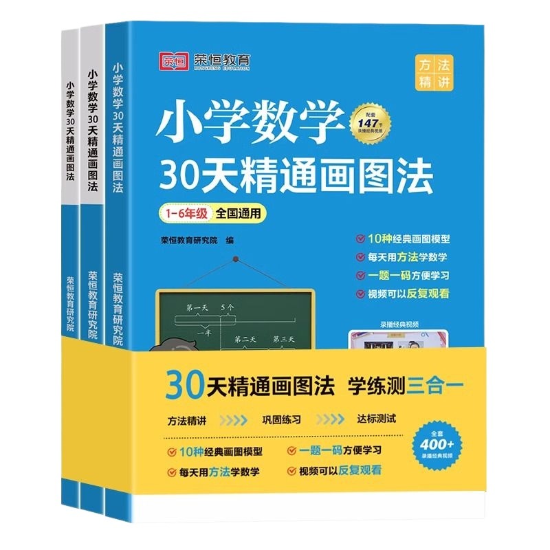 【荣恒教育】小学数学30天精通画图法60天玩转画图法JST一二三四五六年级上下册图解计算应用题刷透全国通用数学专项强化思维训练-图3