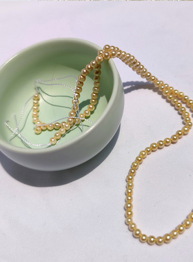 珠子diy手工贝珠金色粉色