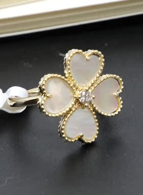 秀气四叶草戒指女中码