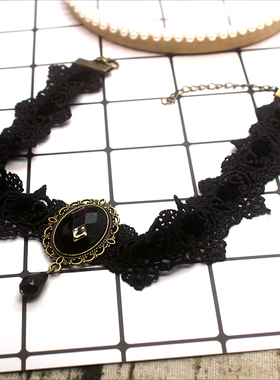 欧美风古典魔镜造型短款项链颈链