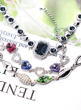 闪闪发亮老牌水晶锆钻手链便宜