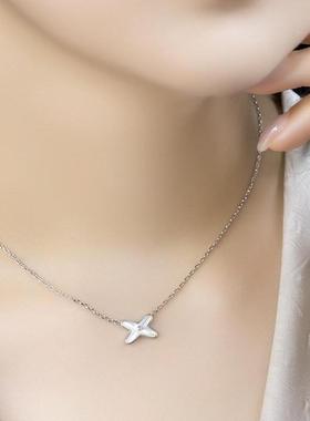 叉叉贝母项链女精致时尚高级感