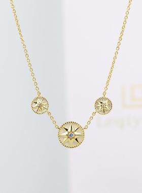 八芒星罗盘项链女轻奢小众颈链