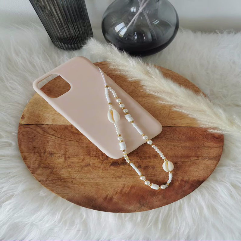 2022 Trendy Mobile Strap Phone Charm Pearl Letter Phone Chai - 图0