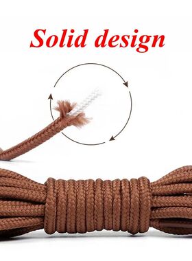 1Pair Classic Solid Round Shoelaces Durable Polyester Shoe l