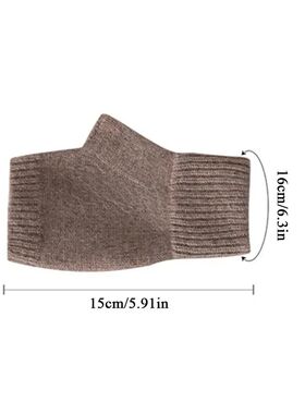 Winter 100% Cashmere Gloves 15cm Knitted Fingerless Gloves T