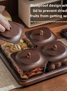 New Luxury Lightweight Wood Grain Snack Tray Fruit Storage B