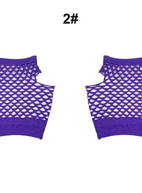 1 Pair Short Fishnet Fingerless Gloves Gloves Party Gloves F