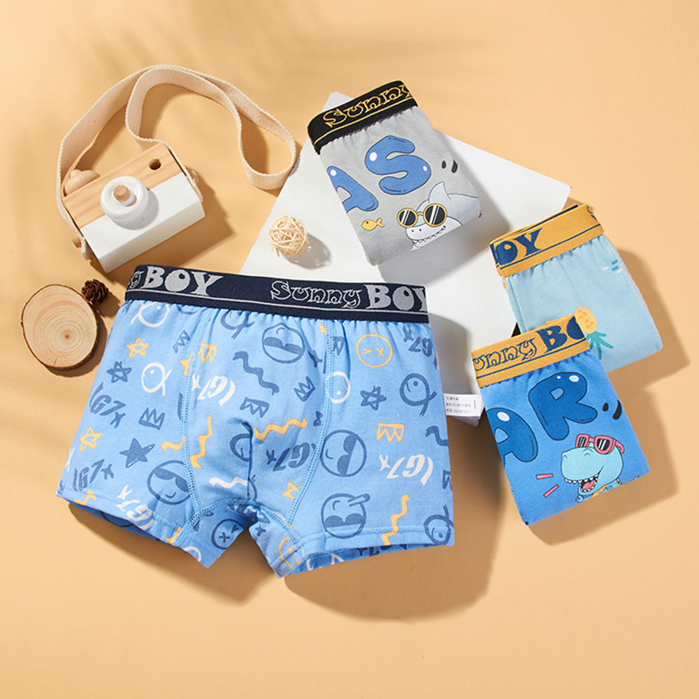 Children's Underwear for Kids Cartoon Shorts Soft Cotton Und-图1