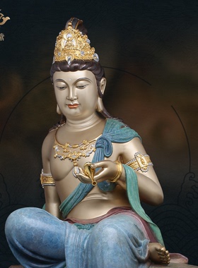 东来紫禅悦观音佛像京铜铜像官方观世音像纯铜供奉开过旗舰店光
