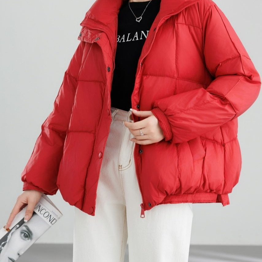 羽绒服女2025冬季新款白鸭绒韩版连帽宽松显瘦加厚面包服短款外套,淘宝优惠券,粉丝福利购,淘宝优惠卷