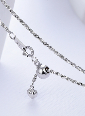 万能925纯银项链女18k麻花链扭纹