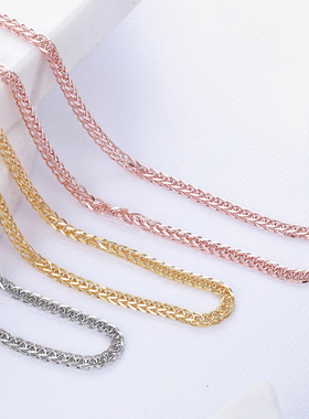 长款可调节玫瑰金万能链