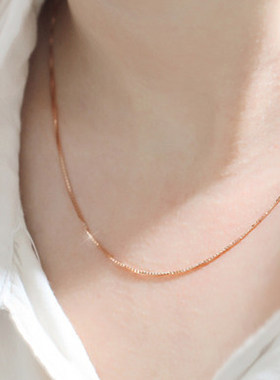 万能链925纯银项链18k镀18k针式