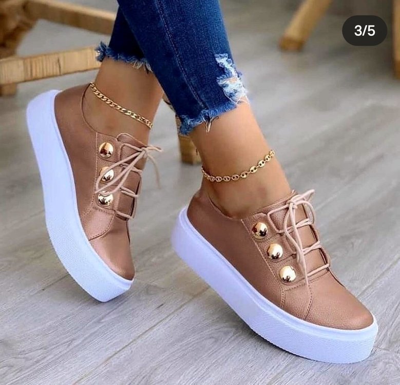 Womens big plus size black Flats Sneakers Women Shoes ladies - 图2