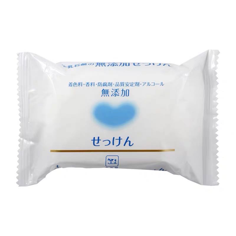 日本COW牛乳石碱无添加香皂沐浴洁面温和保湿安心皂宝宝可用100g - 图1