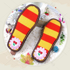 Подошвы 五送一/孺子牛暖阳毛线鞋底勾鞋绣花橡胶拖鞋底子平跟厚底防滑