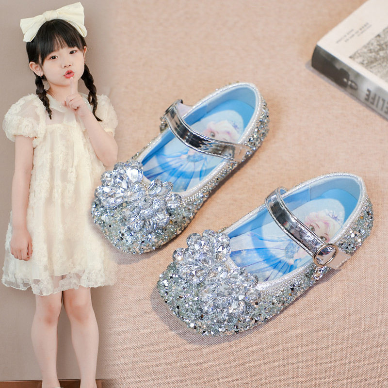 女童公主鞋春秋2026新款时尚百搭水钻儿童皮鞋软底水晶鞋女孩单鞋,淘宝优惠券,粉丝福利购,淘宝优惠卷