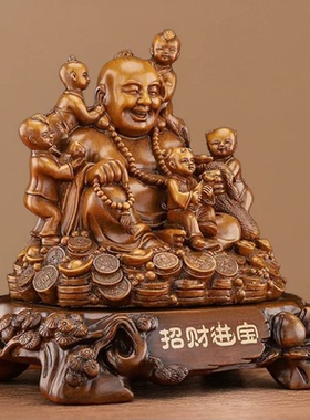 五子弥勒佛招财进宝摆件神像供奉
