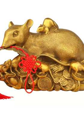 工艺礼品十二生肖摆件九鼠运财