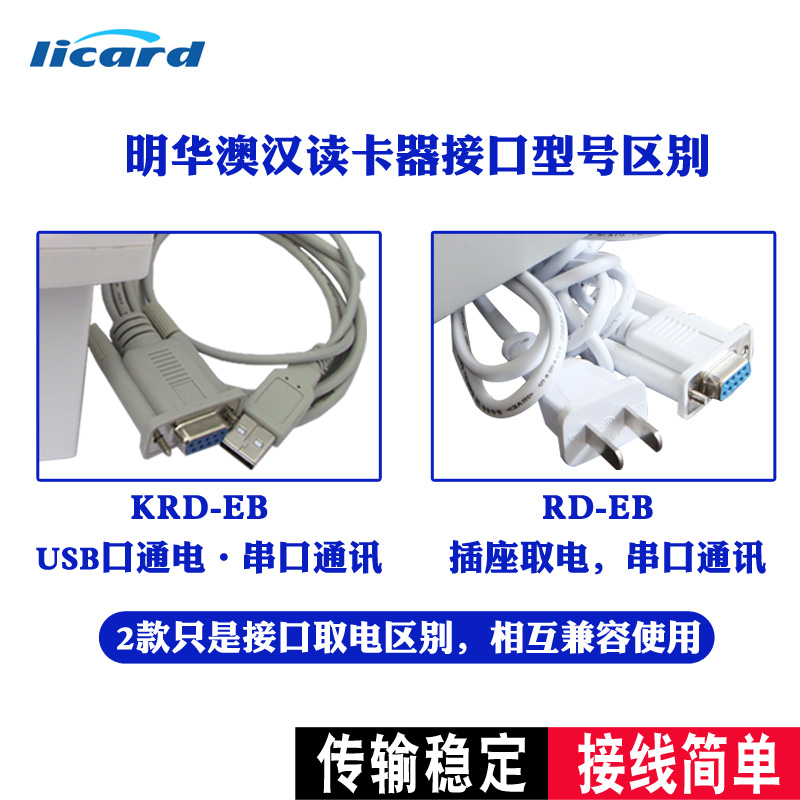 接触式明华澳汉 KRD-EB/IC卡读写器 刷卡机IC卡读卡器RD-EB读卡器URD-R310澳汉SRD-U100驾校IC卡读写器 - 图1