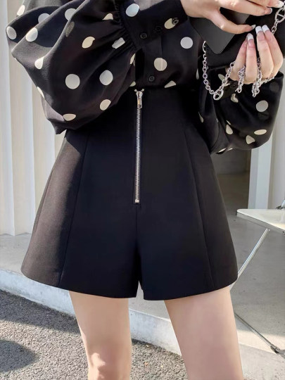 西装白色短裤女2025新款爆款高腰显瘦宽松A字休闲阔腿裤春夏外穿