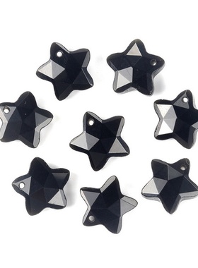 【茜茜珠饰】天然紫水晶双切面迷你五角星吊坠虎眼石星星DIY 17色