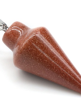 【茜茜珠饰】天然水晶玛瑙圆锥形吊坠锥形项链跨境直播 14色