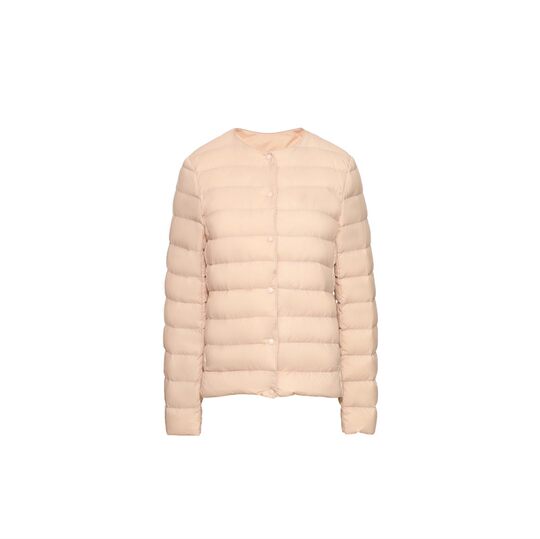 Thin Down Jacket Women's Round Neck Large Size White Duck Down Jacket