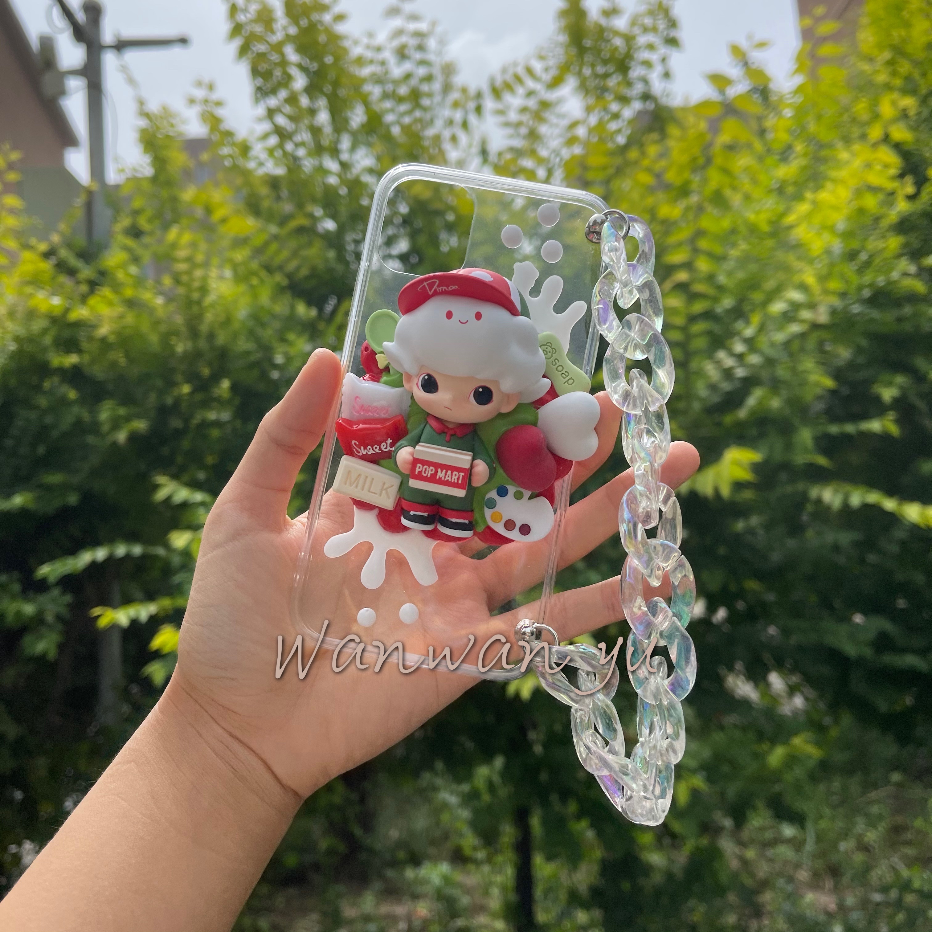 支持定制正版泡泡玛特dimoo圣诞北极熊DIY奶油胶手机壳圣诞节礼物 - 图0