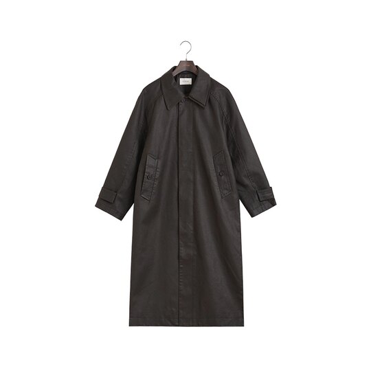 Single-breasted washing autumn long commuter vintage windbreaker