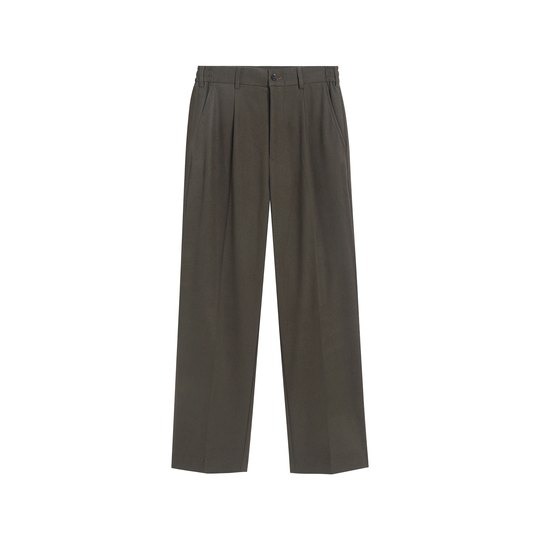 Eli Norwegian Forest autumn and winter retro simple woolen commuter relaxed feeling brushed casual trousers and trousers
