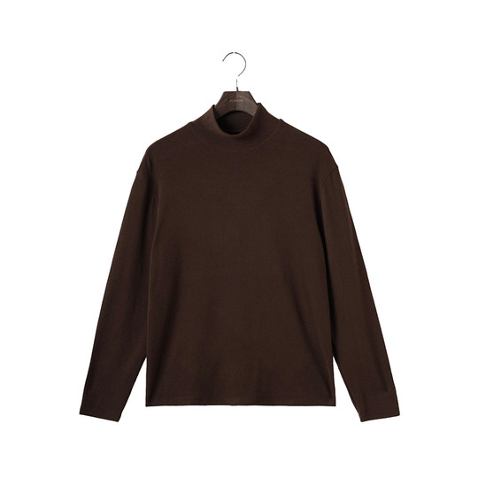 ELI Berlin early autumn worsted sheep wool blend stretch half turtleneck pullover long-sleeved T-shirt warm base autumn