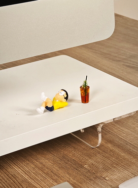 治愈系大雄电脑桌面装饰摆件办公室工位屏幕玩偶情绪稳定礼物饰品