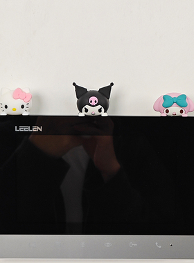 可爱可视门铃装饰摆件入户墙面对讲电话边框美化遮挡玩偶2025新款