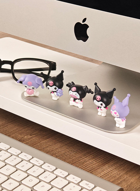 可爱库洛米办公室桌面装饰摆件工位电脑屏幕解压玩偶电视机小饰品