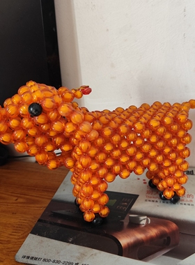 【手工串珠成品】黄牛神气牛卡通牛挂件摆件