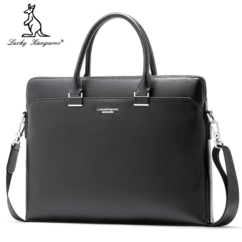 luckykangaroo真皮手提包公文包 luckykangaroo男士包袋