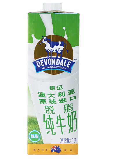 澳大利亚进口德运Devondale脱脂牛奶零脂肪纯牛奶1L*10盒整箱年货 - 图2